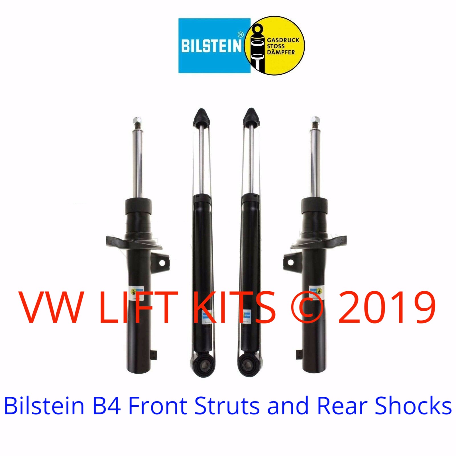 Firmer Bilstein Front Struts and Rear Shocks for MK5 VW Beetle A5 2011-2019